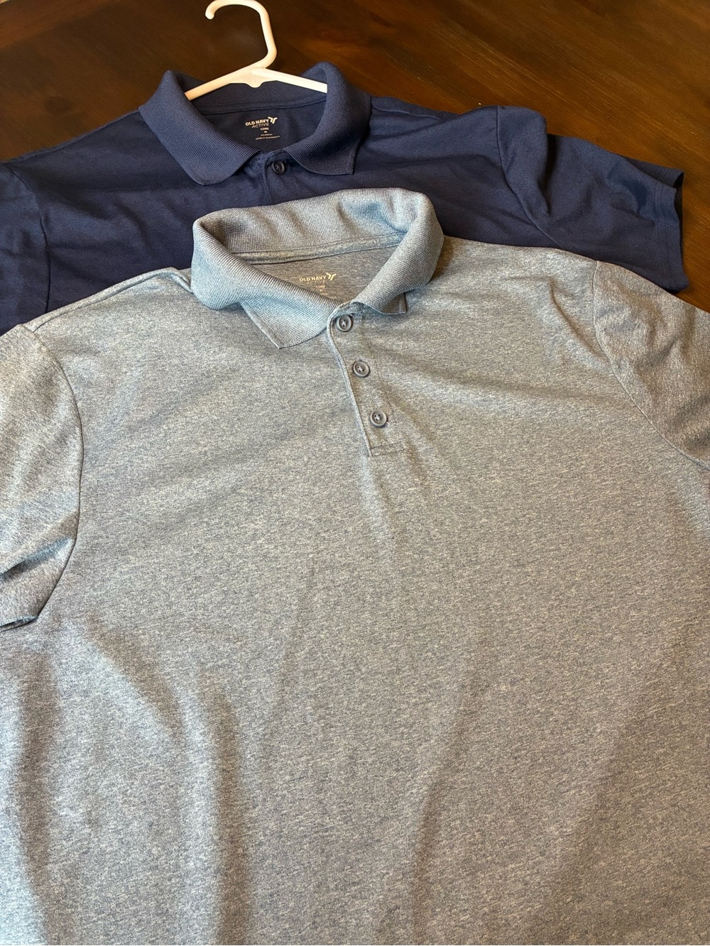 Old Navy Men’s Polo Shirt Bundle — light blue and Navy